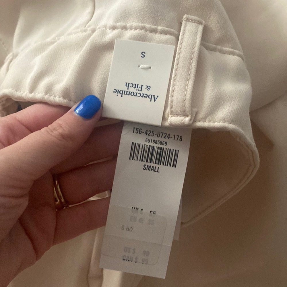 Abercrombie & Fitch - Tailored Wide Leg Pants - Cream